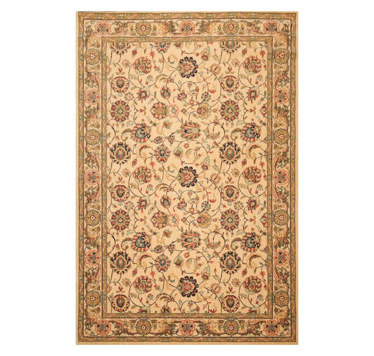 7' x 10'6" Agra 100% Wool Traditional Oriental Area Rug Caramel