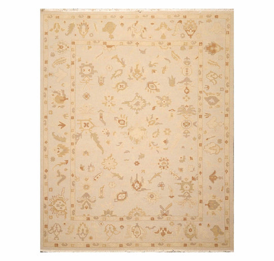 7'9" x 9'9" Hand Knotted 100% Wool Traditional Oriental Area Rug Moss