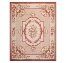 8' x10'  Taupe Rust Brown Color Hand Woven Aubusson  100% Wool Traditional Oriental Rug
