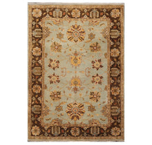 6'1" x 8'8" Hand Knotted 100% New Zealand Wool Agra Oriental Muted Area Rug Aqua - Oriental Rug Of Houston