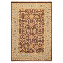6' x8' 10'' Brown Aqua Beige Color Hand Knotted Soumak 100% Wool Traditional Oriental Rug