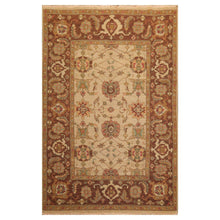 5' 10''x9'  Tan Brown Aqua Color Hand Knotted Soumak 100% Wool Traditional Oriental Rug