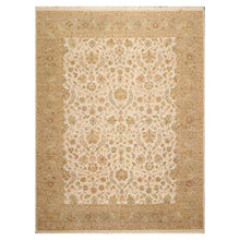 8'10" x 11'10" Hand Knotted 100% Wool Agra Traditional Area Rug Beige Brown - Oriental Rug Of Houston