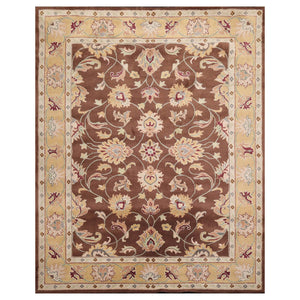 8' x10'  Brown Light Gold Mint Color Hand Tufted Hand Made 100% Wool Traditional Oriental Rug