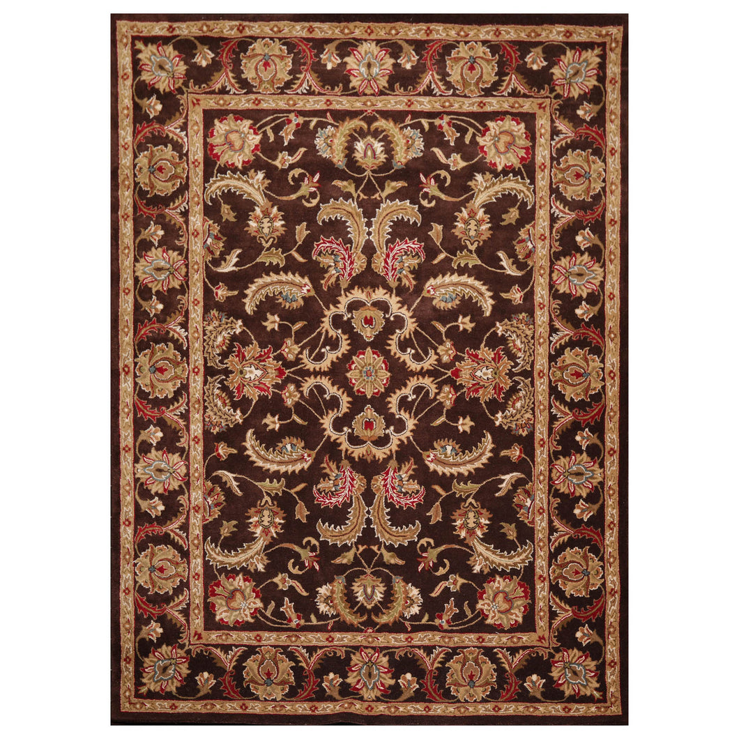 8' x11'  Chocolate Brown Red Color Hand Tufted Hand Made 100% Wool Traditional Oriental Rug