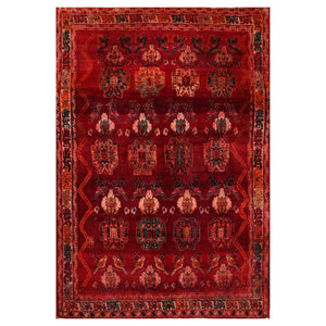 6'9" x 9'10" Vintage Hand Knotted 100% Wool Pictorial Oriental Area Rug Rust - Oriental Rug Of Houston