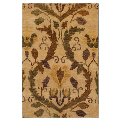 2' x 3' Hand Knotted 100% Wool Traditional Oushak Oriental Area Rug Beige - Oriental Rug Of Houston