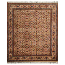 8' 3''x10'  Beige Rose Rust Color Hand Knotted Persian 100% Wool Traditional Oriental Rug