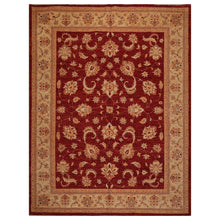 Chobi Peshawar Hand Knotted 100% Wool Oriental Area Rug Rusty Red 9' x 11'9" - Oriental Rug Of Houston