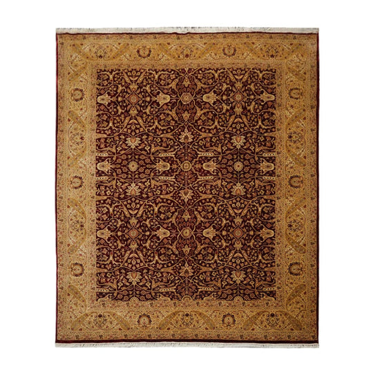 Hand Knotted 100% Wool 16/18 Pak Persian 300 KPSI Area Rug Burgundy 8'3" x 10'1"