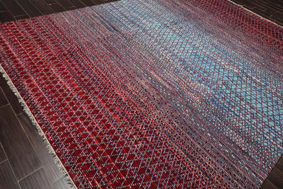 9' x 12' Hand Knotted 100% Wool Contemporary Modern Oriental Area Rug Blue - Oriental Rug Of Houston