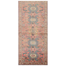 Vintage Runner Hand Knotted Wool Turkish Oushak Area Rug Faded Salmon 4'3" x 11'4" - Oriental Rug Of Houston