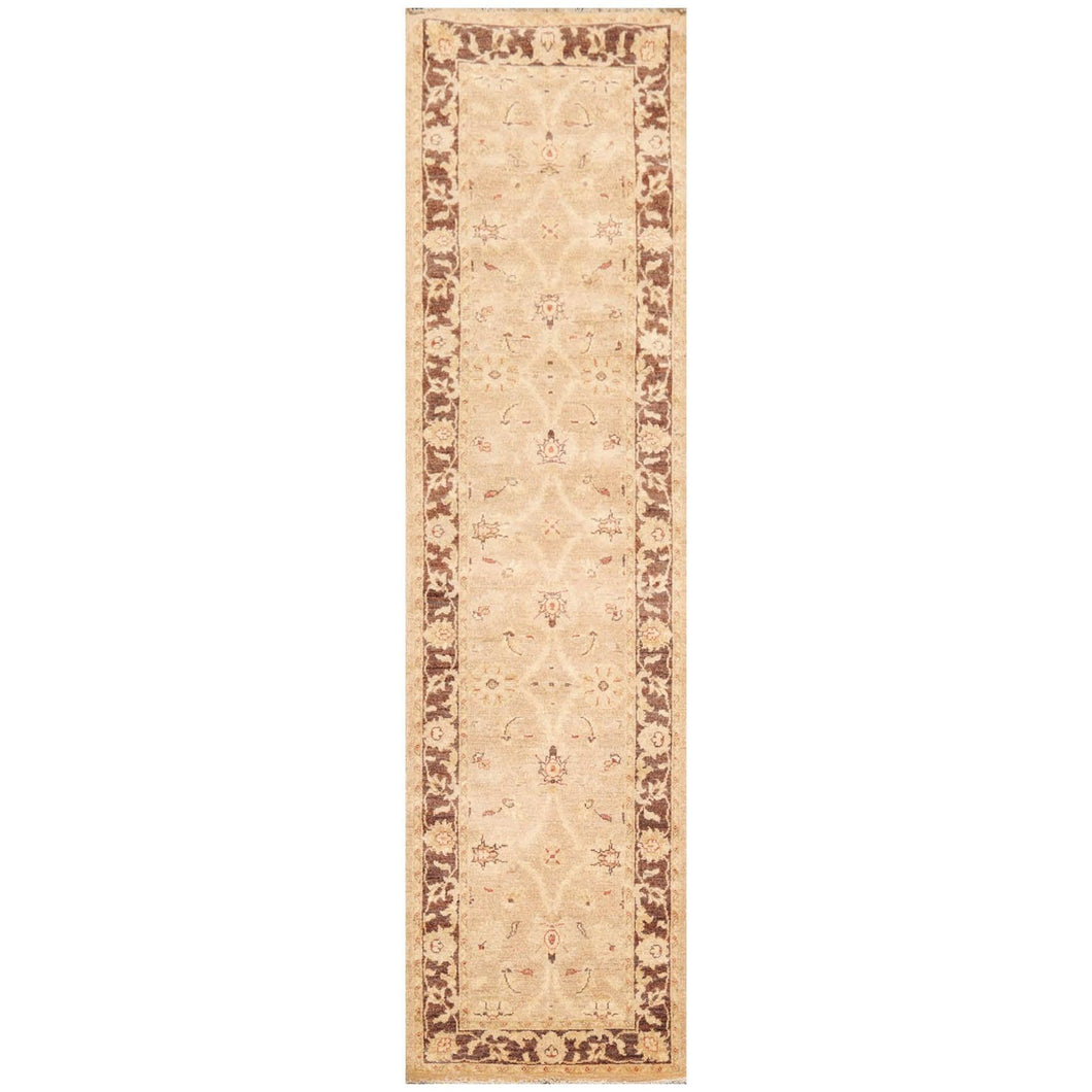 2' 6''x9' 7'' Wheat Brown Beige Color Hand Knotted Persian 100% Wool Traditional Oriental Rug