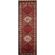 3' 8''x11'  Brown Ivory Red Color Hand Knotted Persian 100% Wool Traditional Oriental Rug