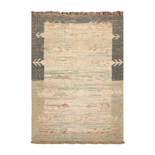 5’2” x 8’2” Hand Woven Natural Fiber Jute Modern Flatweave Kilim Area Rug