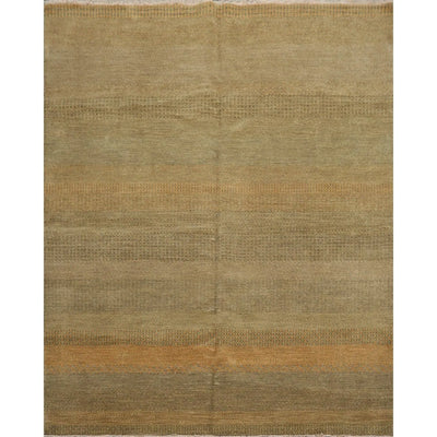 8' x 10' Hand Knotted Wool Tibetan Area Rug Moss Gold - Oriental Rug Of Houston