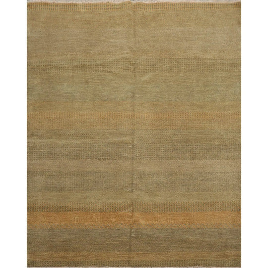 8' x 10' Hand Knotted Wool Tibetan Area Rug Moss Gold