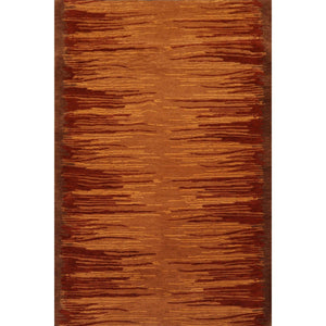 4' x6'  Caramel Rust Brown Color Hand Knotted Tibetan 100% Wool Modern & Contemporary Oriental Rug