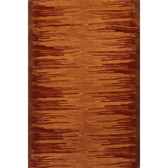 4' x 6' Hand Knotted Wool Modern Tibetan Oriental Area Rug Caramel