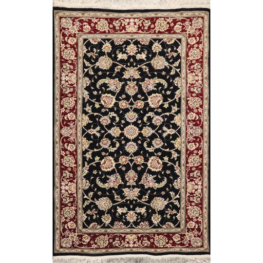 3' x 5' Hand Knotted 100% Wool Sino Persian 300 KPSI Oriental Area Rug Black