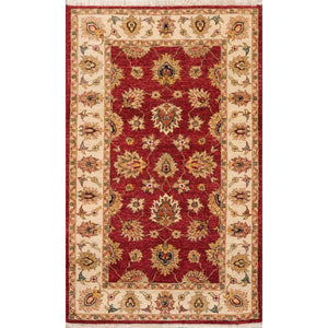 3' x5'  Rusty Red Beige Sage Color Hand Knotted Persian 100% Wool Traditional Oriental Rug