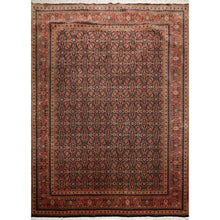 8' 3''x11' 6'' Navy Rust Sage Color Hand Knotted Persian 100% Wool Traditional Oriental Rug