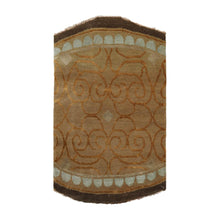 2' x 3' Hand Knotted Wool & Silk Modern Tibetan Oriental Area Rug Moss - Oriental Rug Of Houston