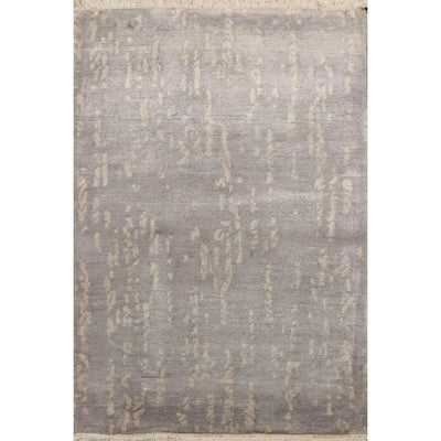 2' x 3' Hand Knotted 100% Wool Modern Tibetan Oriental Area Rug Gray, Ivory - Oriental Rug Of Houston