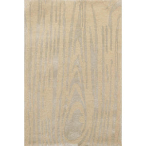 2' x 3' Hand Knotted Wool & Silk Modern Tibetan Oriental Area Rug Beige, Gray - Oriental Rug Of Houston