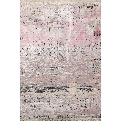 2' x 3' Hand Knotted Wool & Silk Transitional Tibetan Oriental Area Rug Gray - Oriental Rug Of Houston