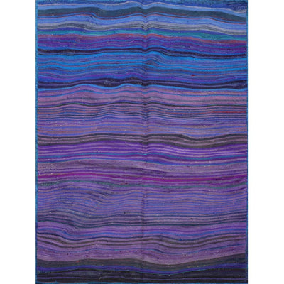 3'x4'Hand Knotted 100% Silk Kilim Modern Oriental Area rug Purple, Blue - Oriental Rug Of Houston
