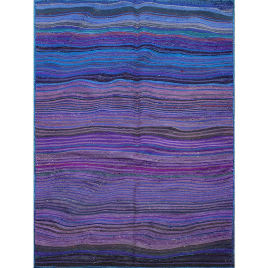 3'x4'Hand Knotted 100% Silk Kilim Modern Oriental Area rug Purple, Blue