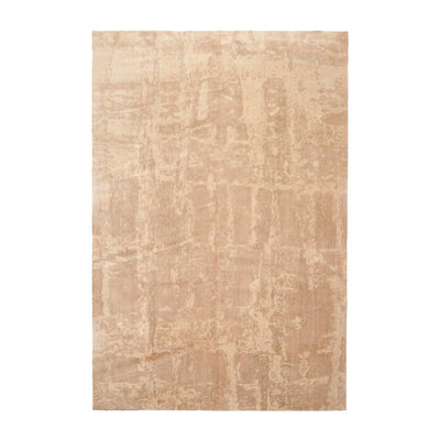 6' x 9' Modern Machine Made 100% Wool Oriental Area Rug Tan, Brown - Oriental Rug Of Houston