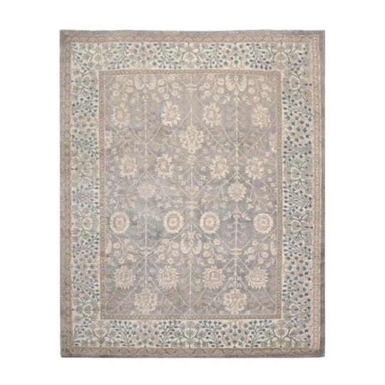 7'10” x 9'10” Designer 100% Polypropylene Oriental Area Rug Gray, Beige
