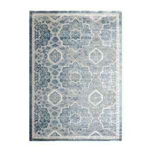 7' 11''x11' 2'' Gray Blue Beige Color Machine Made Persian Polypropylene Modern & Contemporary Oriental Rug