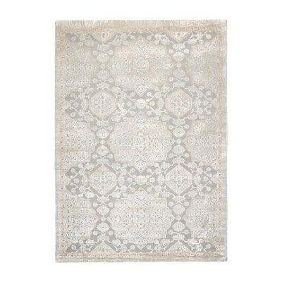 7'11” x 11'2” Designer Modern High Low Pile 100% Polypropylene Area Rug Gray - Oriental Rug Of Houston