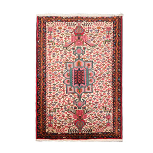 3’5”x5’3" Vintage Hand Knotted Wool Geometrical Tabriz Oriental Area Rug Beige - Oriental Rug Of Houston