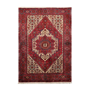 3’5” x 5’ Vintage Hand Knotted 100% Wool Bidjaar 250 KPSI Oriental Area Rug Red - Oriental Rug Of Houston