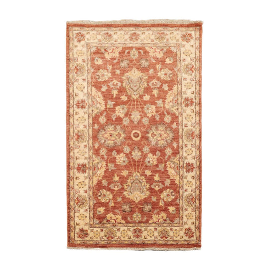 3’ x 5’1" Hand Knotted 100% Wool Agra Traditional Oriental Area Rug Peach, Beige