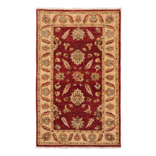 3’ x 5’ Hand Knotted 100% Wool Peshawar Traditional Oriental Area Rug Red - Oriental Rug Of Houston