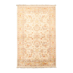 3' x4' 11'' Ivory Light Gold Taupe Color Hand Knotted Persian 100% Wool Traditional Oriental Rug