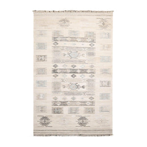 5' x 8' Hand Woven Wool Southwestern Flatweave Kilim Oriental Area Rug Beige - Oriental Rug Of Houston