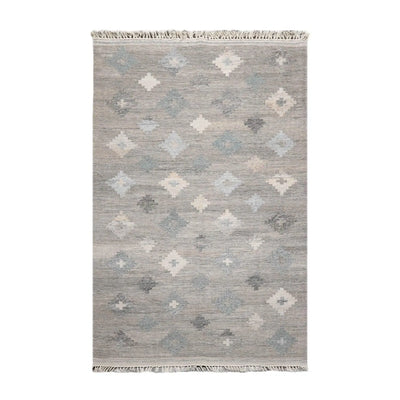 5' x 8' Indoor OutdoorHand Woven 100% Recycled PET Yarn Modern Kilim Area Rug Gray - Oriental Rug Of Houston