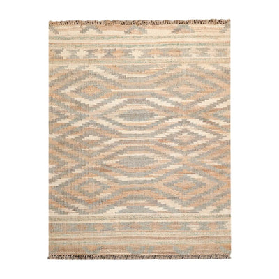 5’6” x 7’3” Hand Woven Natural Fiber Jute Southwestern Flatweave Kilim Area Rug - Oriental Rug Of Houston