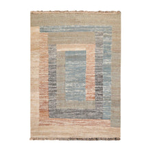 5’3” x 7’6” Hand Woven Natural Fiber Jute Modern Flatweave Kilim Area Rug Blue - Oriental Rug Of Houston