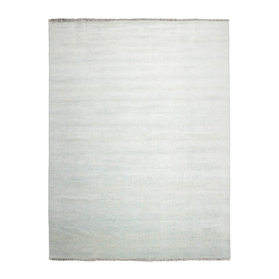 Multi Sizes Sea foam Hand Knotted Wool and Silk Modern Oriental Area Rug - Oriental Rug Of Houston