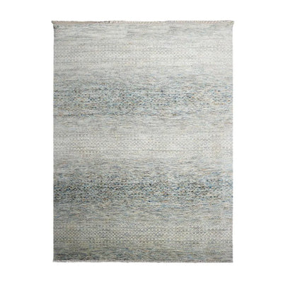 9’ x 12’ Hand Knotted 100% Wool Modern Oriental Area Rug Gray, Beige, Blue - Oriental Rug Of Houston