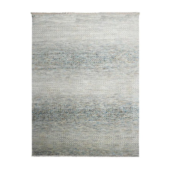 9’ x 12’ Hand Knotted 100% Wool Modern Oriental Area Rug Gray, Beige, Blue