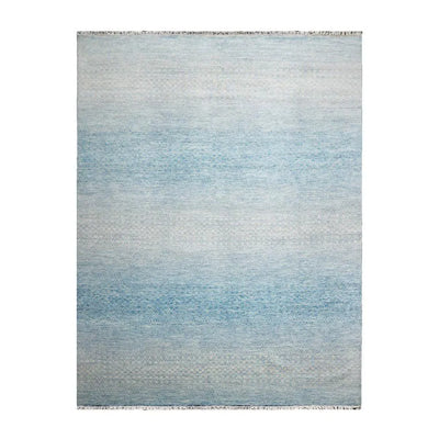 9’ x 12’ Hand Knotted 100% Wool Modern Oriental Area Rug Aqua - Oriental Rug Of Houston