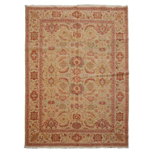 6’3” x 8’8" Authentic Hand Knotted Wool Turkish Oushak Oriental Area Rug Beige - Oriental Rug Of Houston